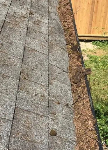 Before - clogged with debris