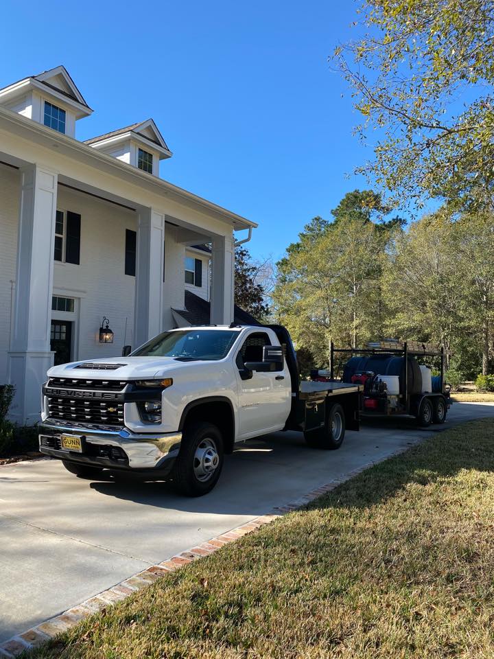 TWTX Exterior Cleaning truck at a residential property