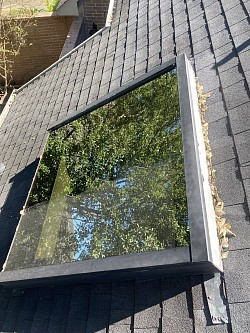 Skylights cleaned by hand